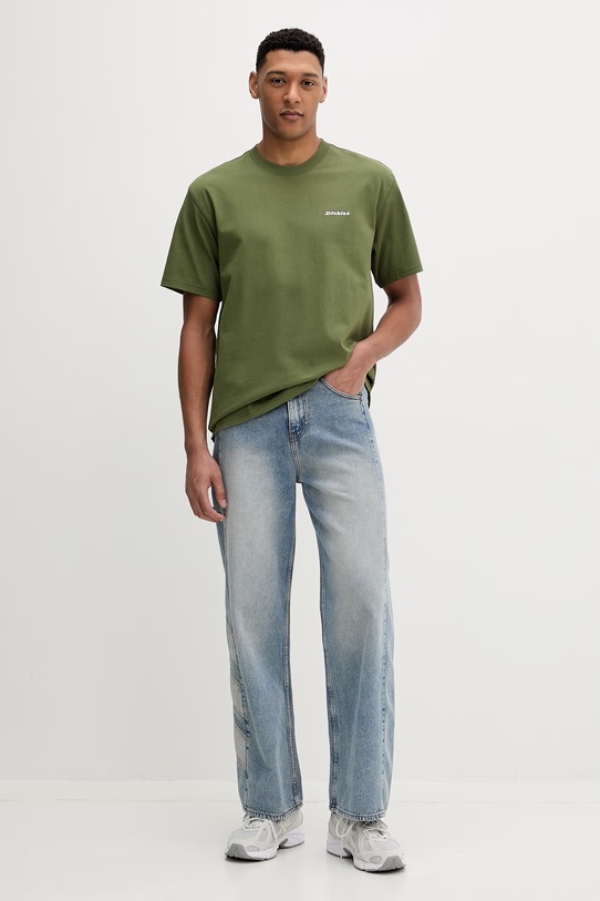 Dickies t-shirt bawełniany DK0A89ENK721 zielony SS26
