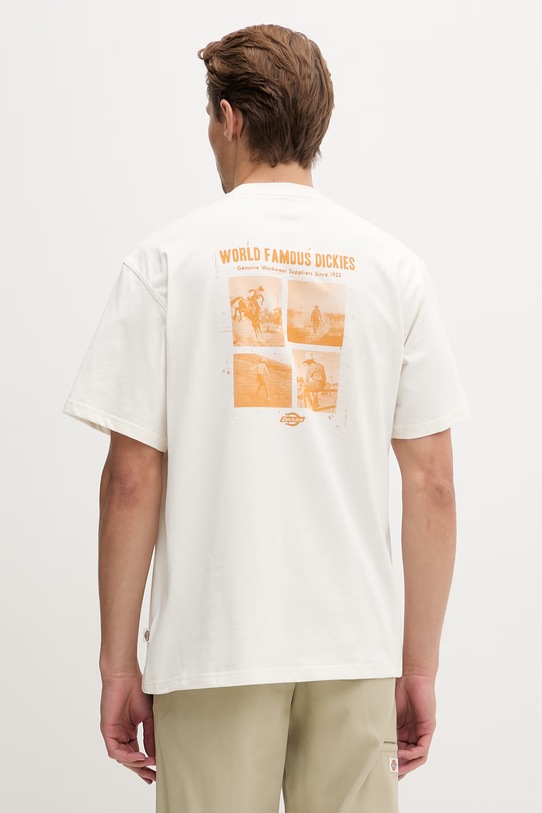 Dickies tričko pánske bavlnené béžová DK0A88QOC481