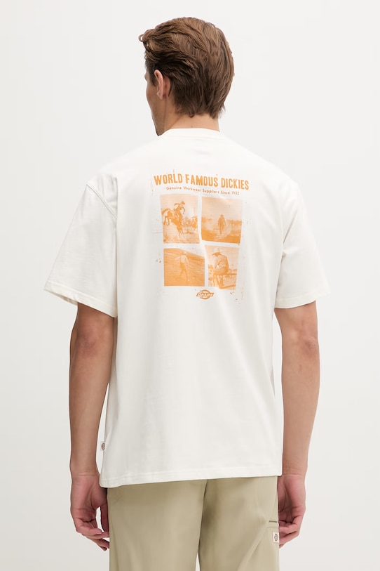 Dickies tričko pánske bavlnené béžová DK0A88QOC481