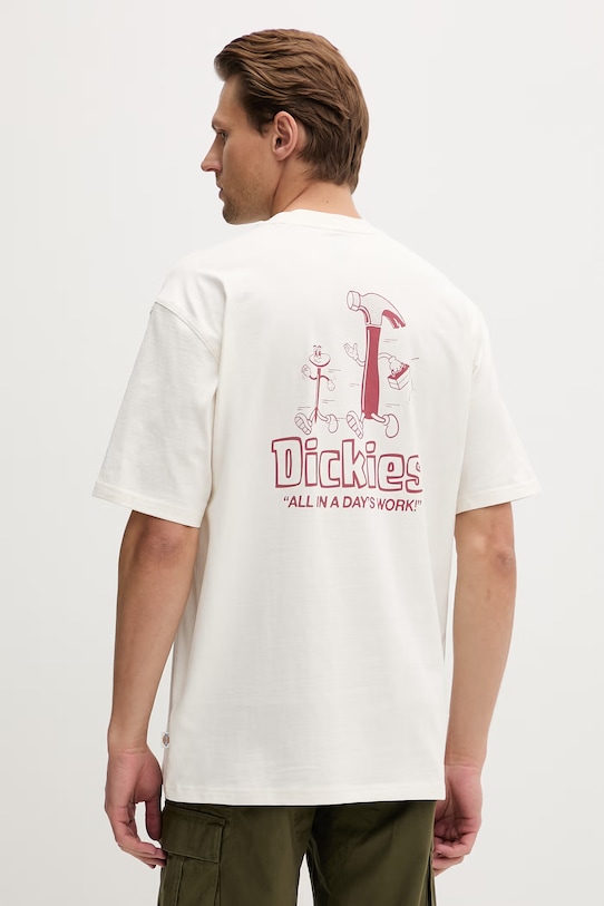 Dickies T-shirt ανδρικό βαμβακερό μπεζ DK0A88GEC481