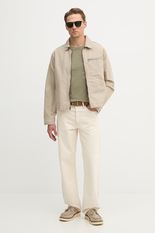 Bavlněné tričko Aeronautica Militare TS2543UJ00686 zelená SS26