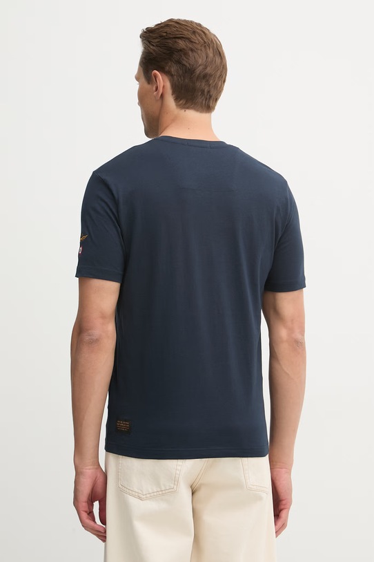 Odzież Aeronautica Militare t-shirt bawełniany TS2536UJ00641 granatowy