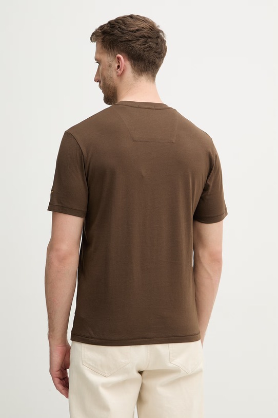 Odzież Aeronautica Militare t-shirt bawełniany TS2538UJ00727 brązowy
