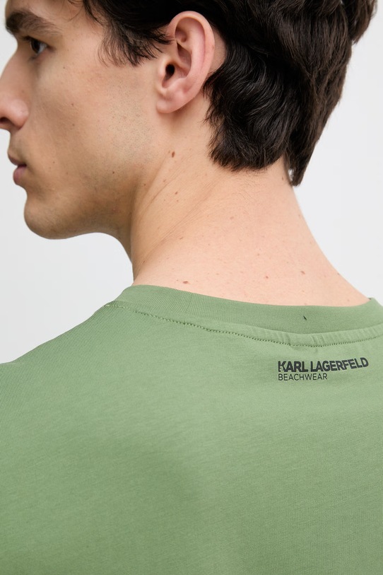 Karl Lagerfeld T-shirt męski bawełniany B2M46048 zielony