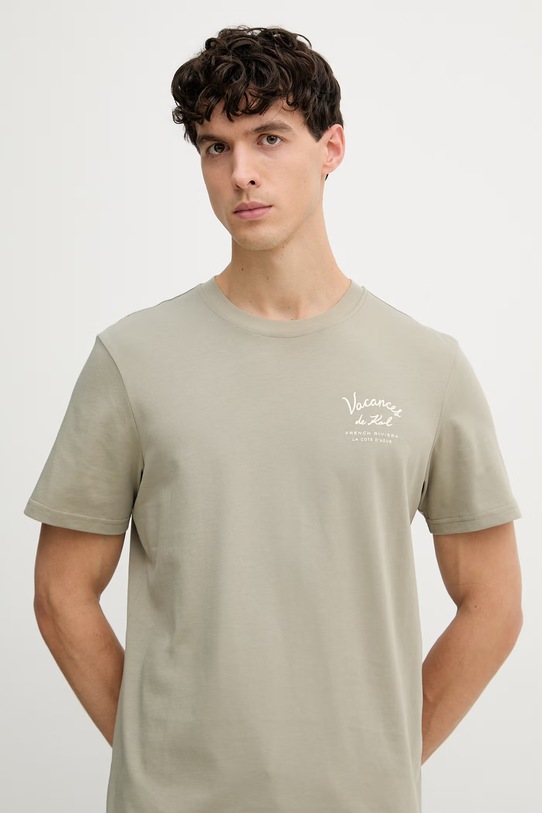 Karl Lagerfeld t-shirt męski bawełniany zielony B2M44001