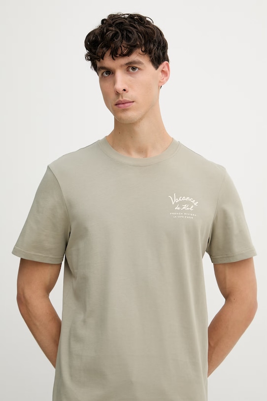 Karl Lagerfeld t-shirt męski bawełniany zielony B2M44001