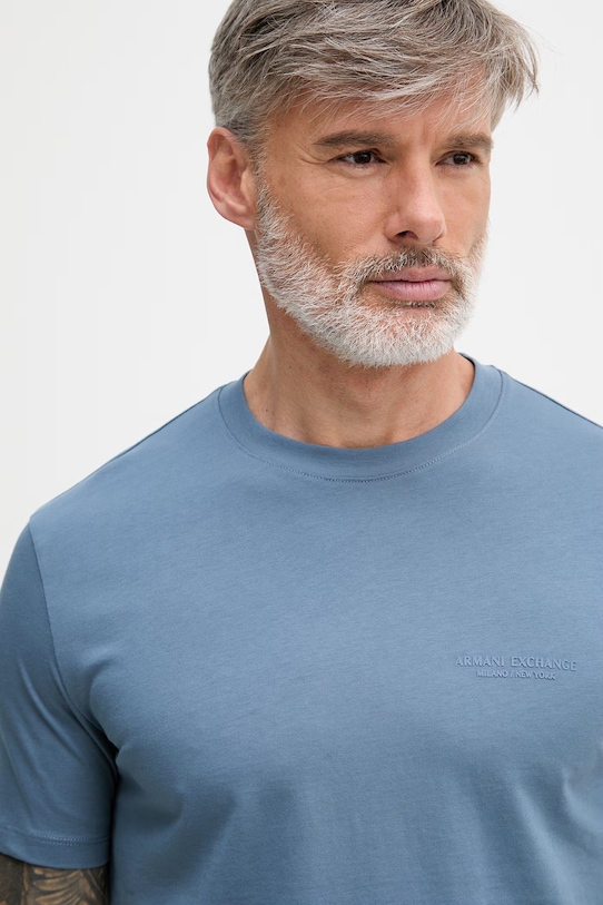 Armani Exchange t-shirt męski bawełniany niebieski XM001281.AF10361