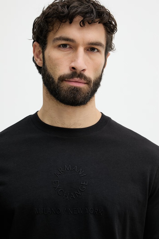 Armani Exchange t-shirt męski bawełniany czarny XM002450.AF10356