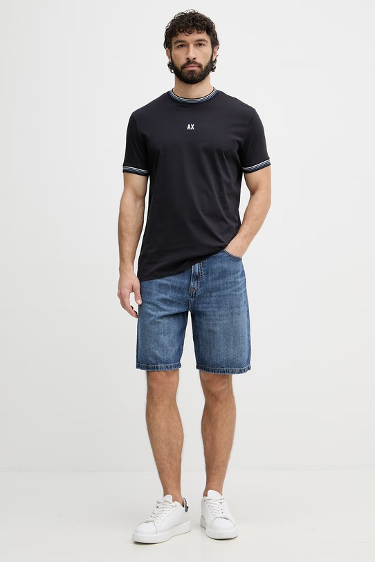 Armani Exchange T-shirt męski bawełniany XM002451.AF10356 granatowy SS26