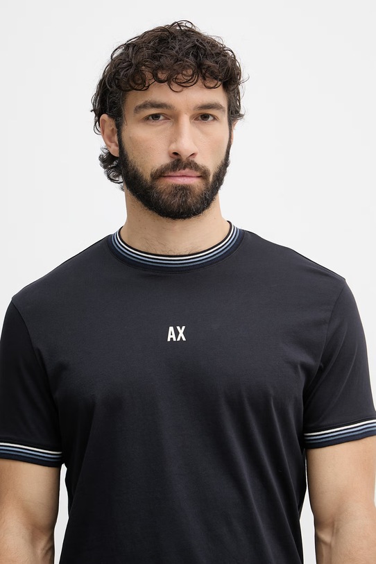 Armani Exchange T-shirt męski bawełniany granatowy XM002451.AF10356