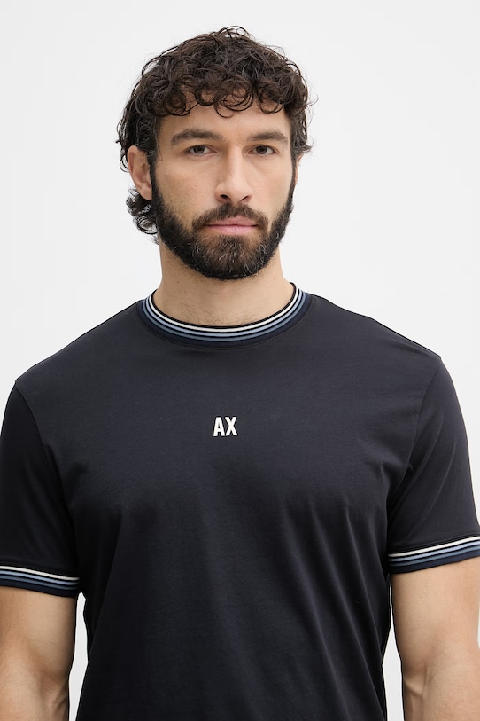 Armani Exchange T-shirt męski bawełniany granatowy XM002451.AF10356