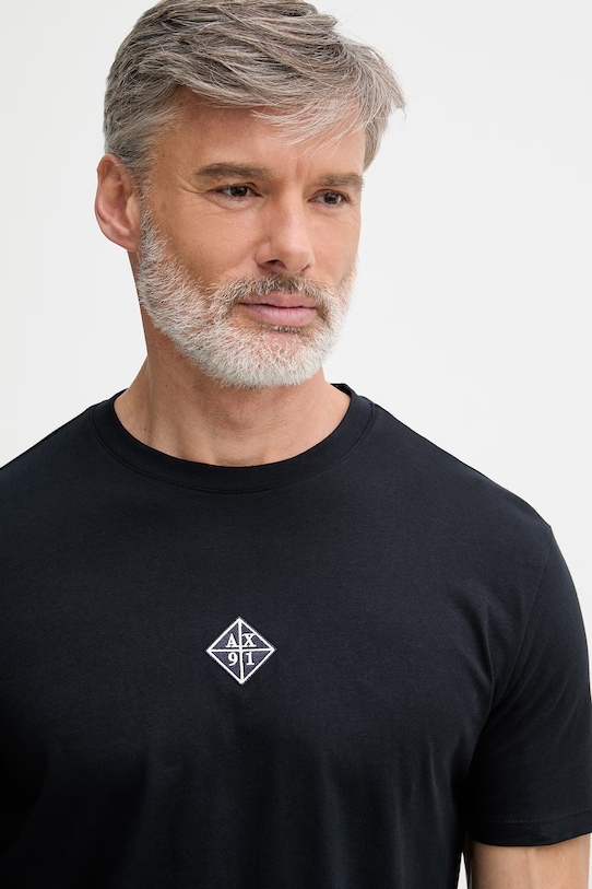 Armani Exchange t-shirt męski bawełniany granatowy XM002454.AF10358