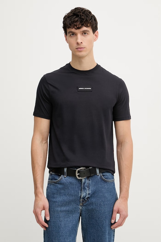 Armani Exchange t-shirt męski bawełniany granatowy XM002471.AF10356