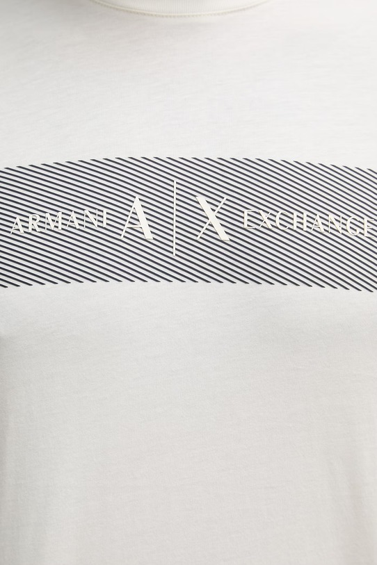 Armani Exchange t-shirt męski bawełniany XM002472.AF10356 beżowy