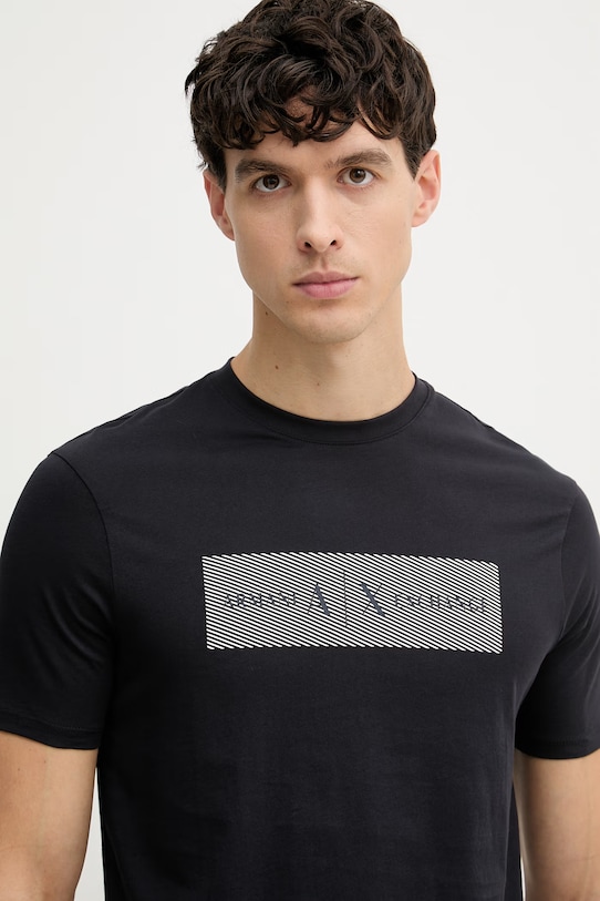 Armani Exchange t-shirt męski bawełniany granatowy XM002472.AF10356
