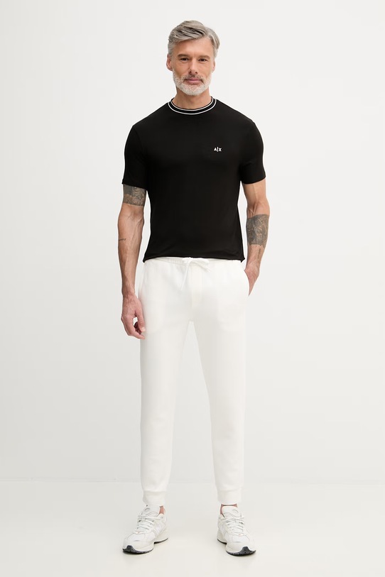 Armani Exchange tričko pánske s viskózou XM002484.AF21936 čierna SS26