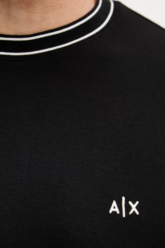 Armani Exchange tričko pánske s viskózou XM002484.AF21936 čierna