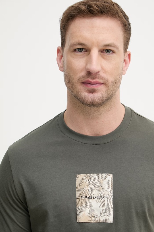 Armani Exchange футболка чоловіча бавовняна зелений XM002501.AF10356