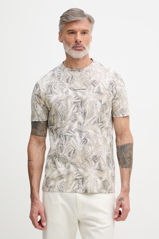 Armani Exchange t-shirt męski bawełniany beżowy XM002502.AF10358