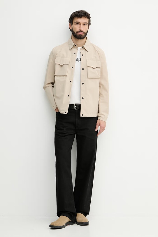 Armani Exchange t-shirt męski bawełniany XM002509.AF10358 beżowy SS26