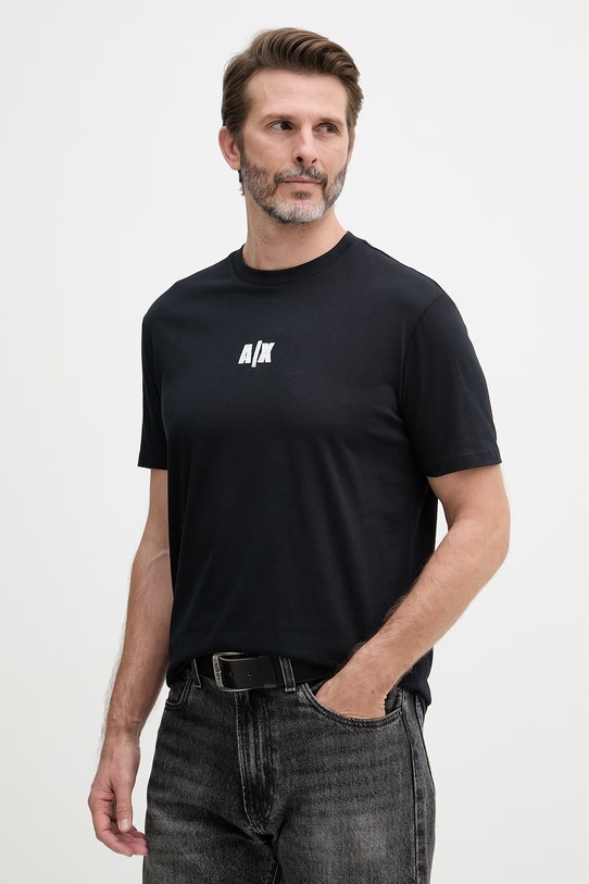 Odzież Armani Exchange t-shirt męski bawełniany XM002509.AF10358 granatowy