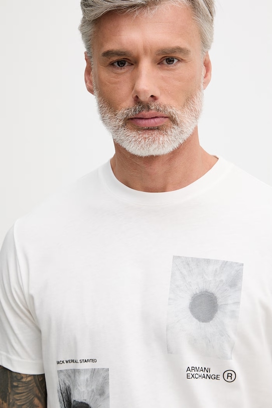 Armani Exchange t-shirt męski bawełniany biały XM002524.AF10334