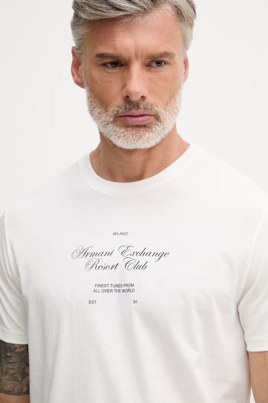 Armani Exchange t-shirt damski bawełniany biały XM002525.AF10334