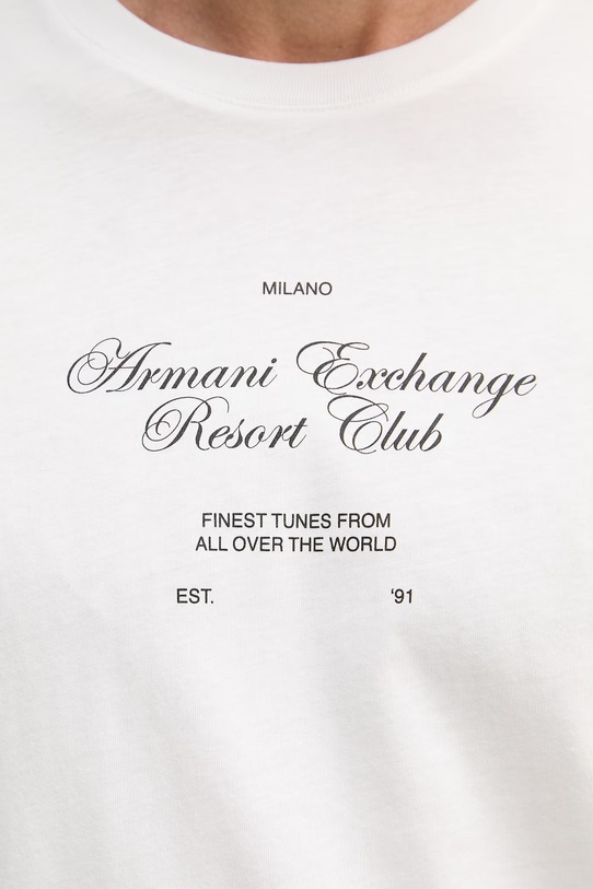 Armani Exchange t-shirt damski bawełniany XM002525.AF10334 biały