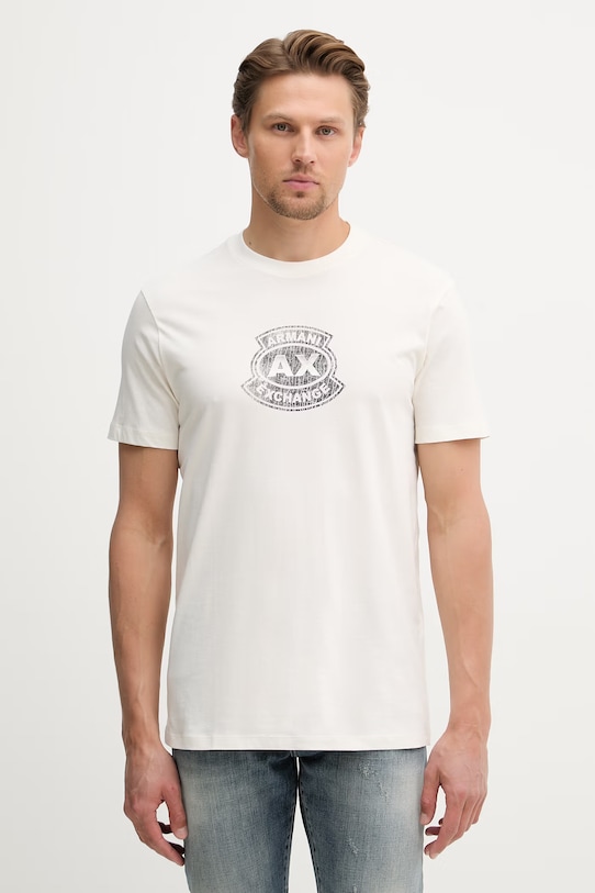 Armani Exchange T-shirt da uomo in cotone beige XM002776.AF10356