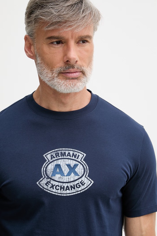 Armani Exchange t-shirt da uomo in cotone blu navy XM002776.AF10356