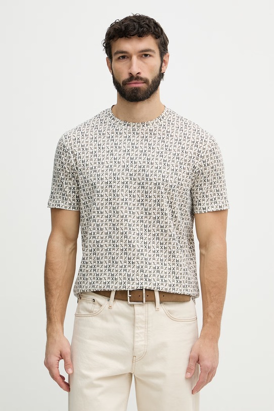 Armani Exchange t-shirt męski bawełniany beżowy XM002778.AF10356