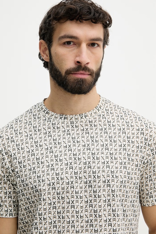 Armani Exchange t-shirt męski bawełniany beżowy XM002778.AF10356