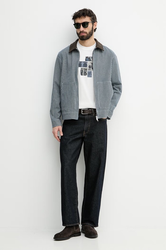 Armani Exchange t-shirt męski bawełniany XM002780.AF10358 beżowy SS26