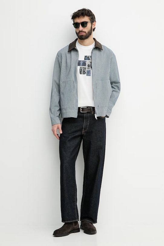 Armani Exchange t-shirt męski bawełniany XM002780.AF10358 beżowy SS26