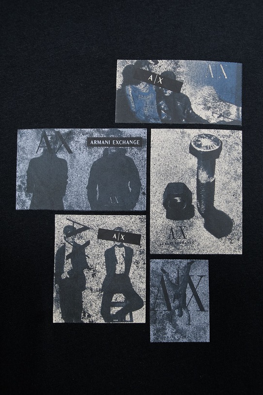 Armani Exchange t-shirt męski bawełniany XM002780.AF10358 granatowy