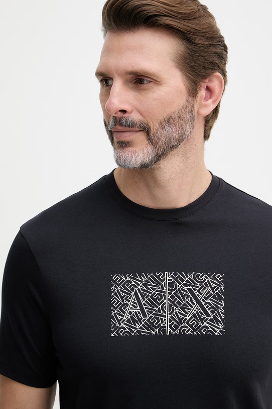 Odzież Armani Exchange t-shirt męski bawełniany XM002784.AF10356 granatowy