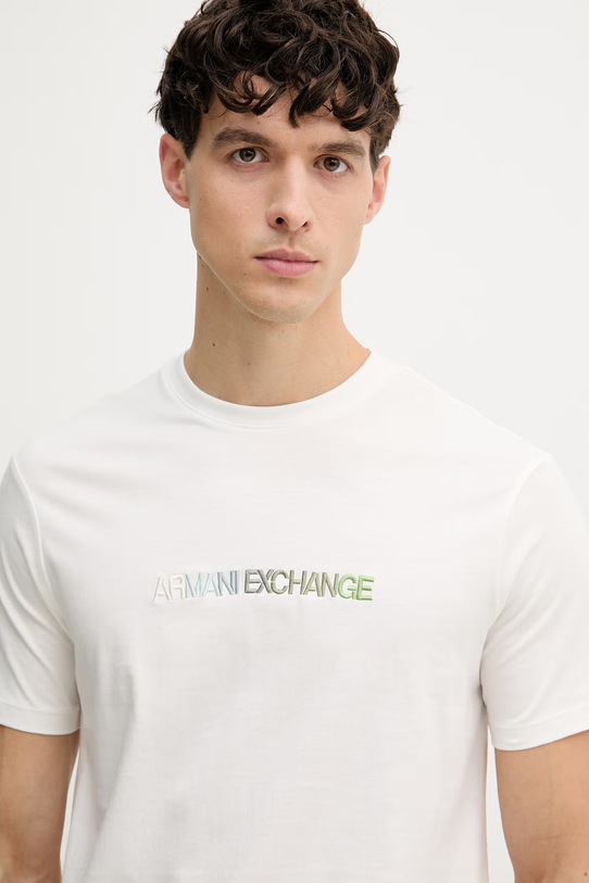 Armani Exchange kratka majica moška bombažna bela XM002785.AF10358