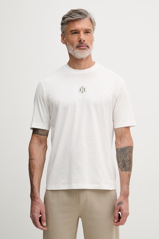 Oblečenie Armani Exchange tričko pánske bavlnené XM002787.AF10358 biela