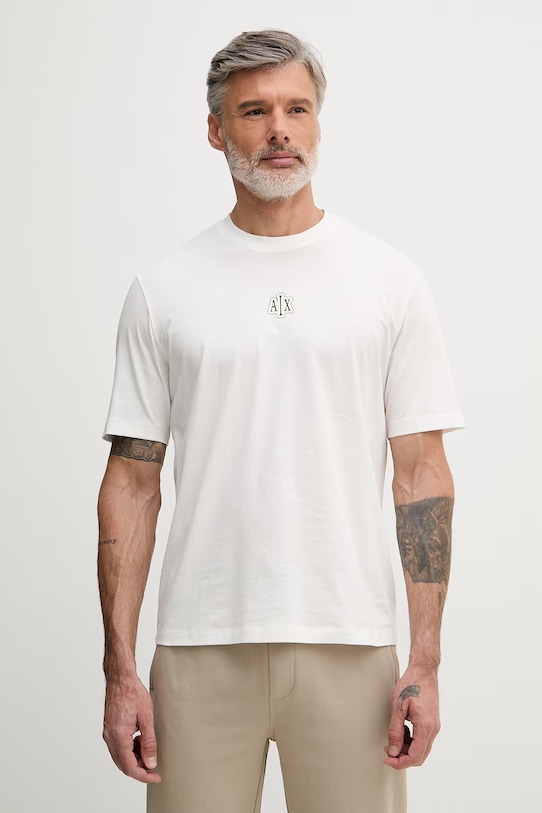 Oblečenie Armani Exchange tričko pánske bavlnené XM002787.AF10358 biela