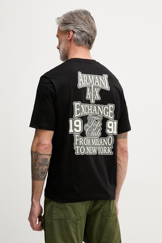 Armani Exchange tričko pánske bavlnené čierna XM002787.AF10358