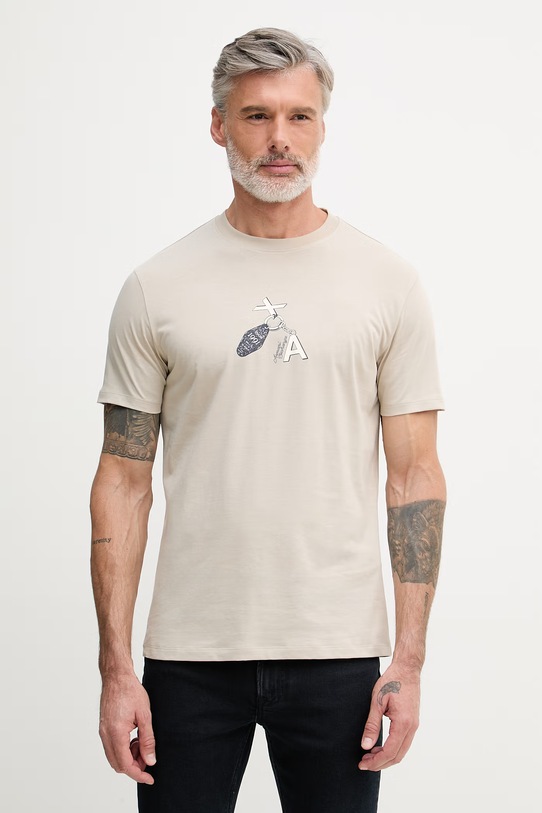 Armani Exchange basic tričko dámske bavlnené béžová XM002791.AF10356