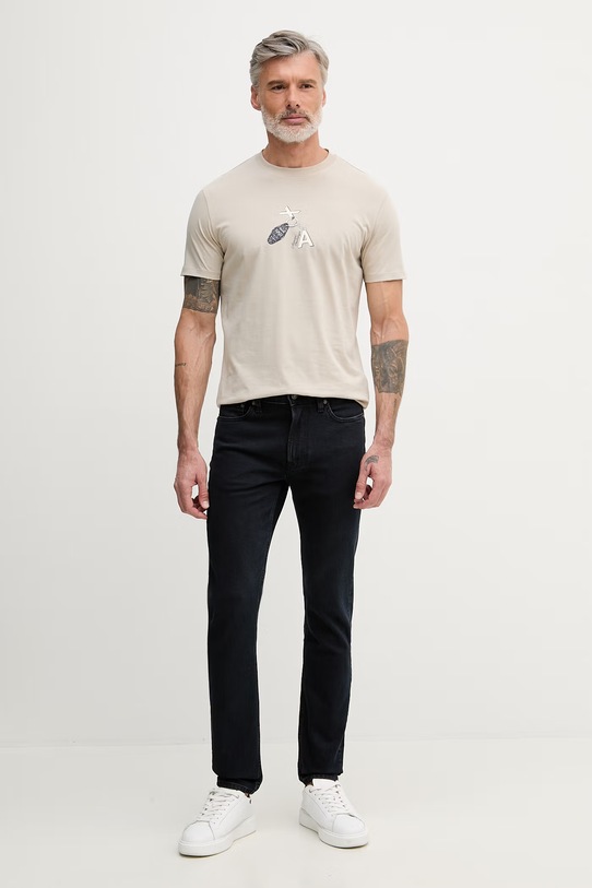 Armani Exchange basic tričko dámske bavlnené XM002791.AF10356 béžová SS26