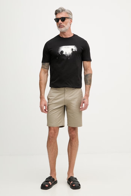 Armani Exchange majica za muškarce od pamuka XM002793.AF10356 crna SS26