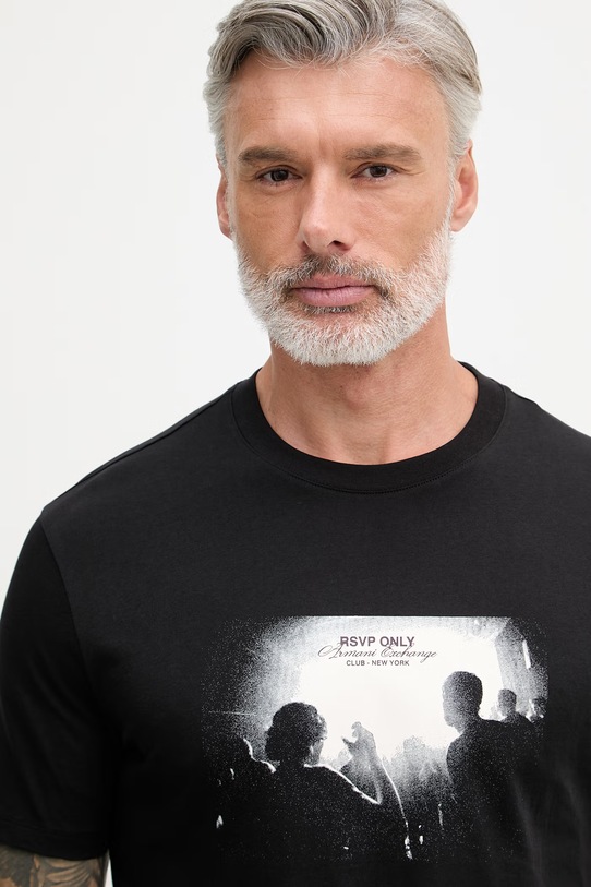 Armani Exchange majica za muškarce od pamuka crna XM002793.AF10356