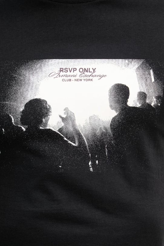 Armani Exchange majica za muškarce od pamuka XM002793.AF10356 crna