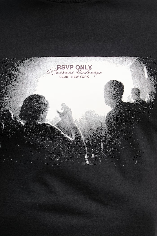 Armani Exchange majica za muškarce od pamuka XM002793.AF10356 crna