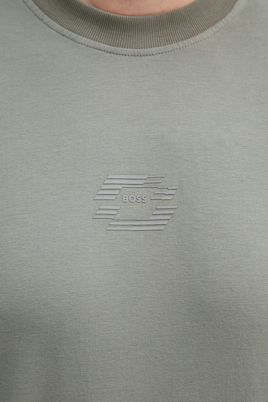 BOSS Orange t-shirt męski bawełniany 50559161 zielony