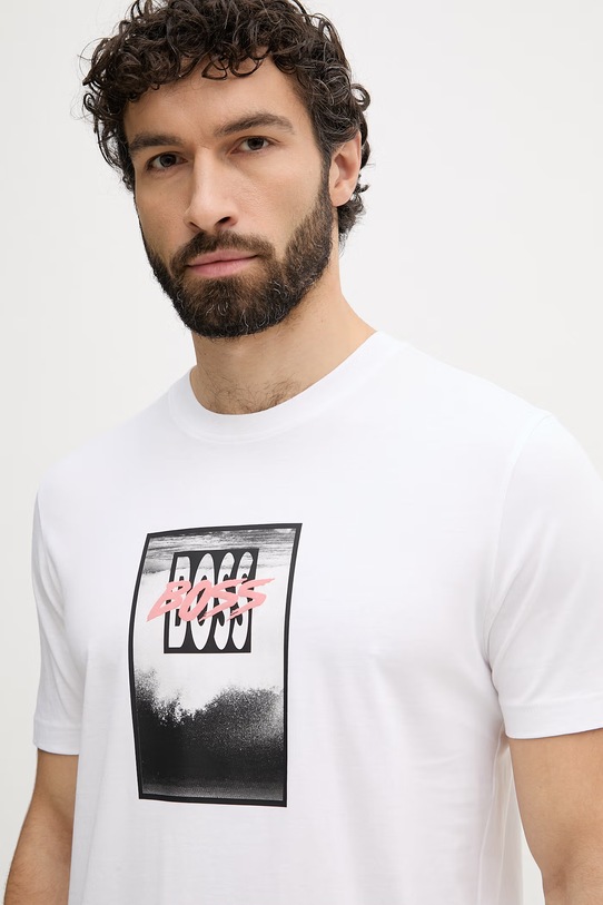 BOSS Orange T-shirt da uomo in cotone bianco 50561846