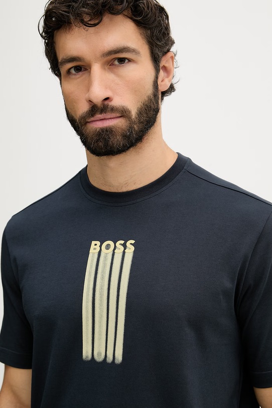 BOSS Orange t-shirt męski bawełniany granatowy 50561850