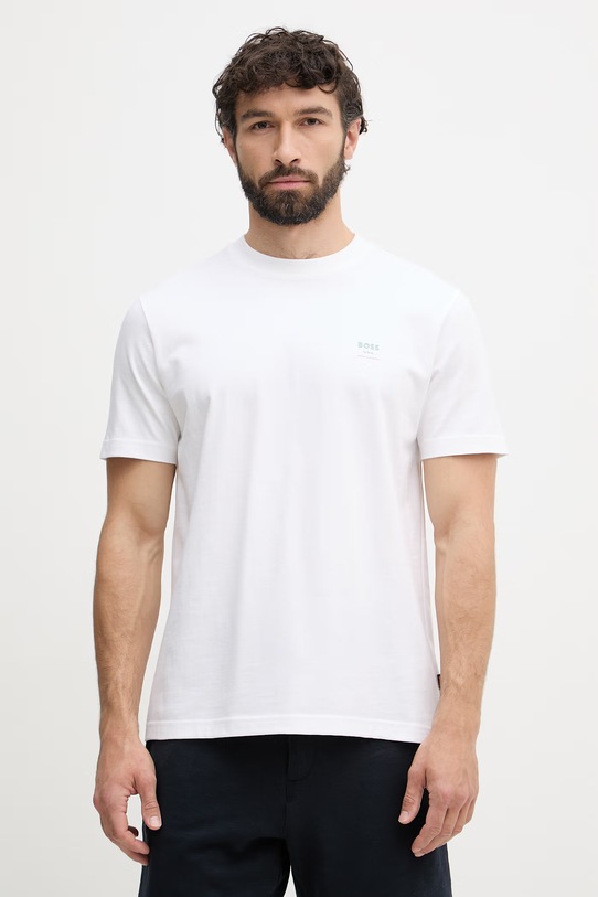 Oblačila BOSS Orange kratka ženska bombažna majica 50561854 bela